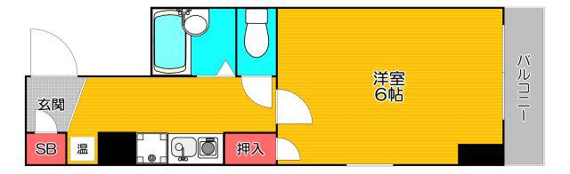 シーサイドヴィラ五番館(1K/5階)の間取り写真