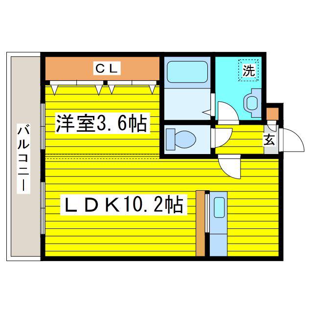 アネックス5・8(1LDK/3階)の間取り写真