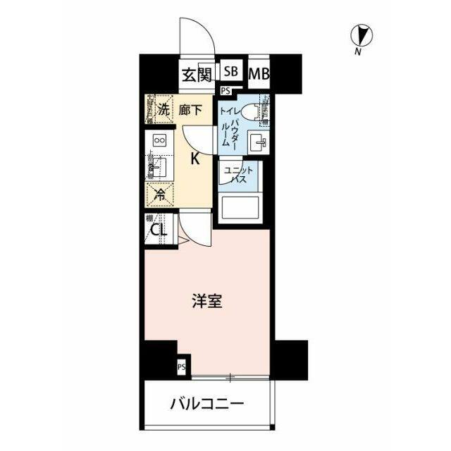 LA DOUCEUR吉野町(1K/4階)の間取り写真