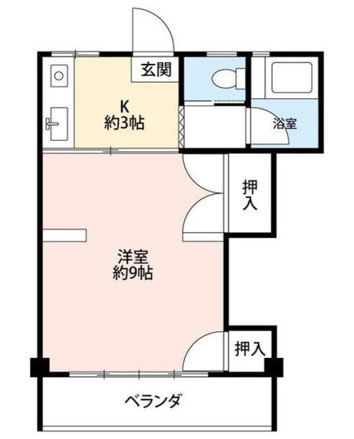 メゾン横山(1K/2階)の間取り写真