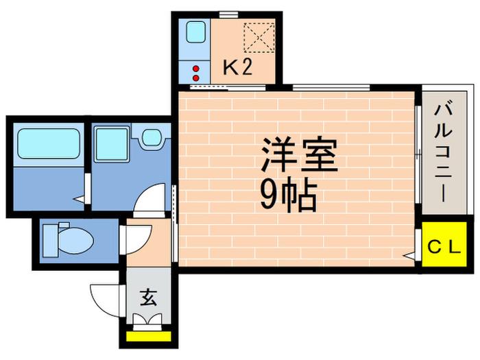 グランメール東出町(1K/1階)の間取り写真