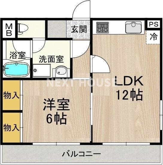 大正メゾン(1LDK/2階)の間取り写真