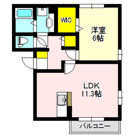 ル・クオーレ(1LDK/2階)の間取り写真