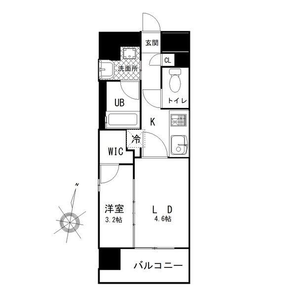 SEASON FLATS(1LDK/2階)の間取り写真