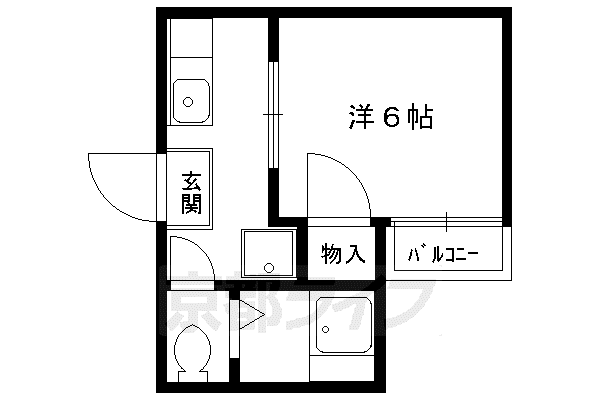 フォーブルミストラル(1K/2階)の間取り写真