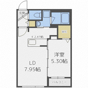 FER A CHEVAL 510(1LDK/2階)の間取り写真