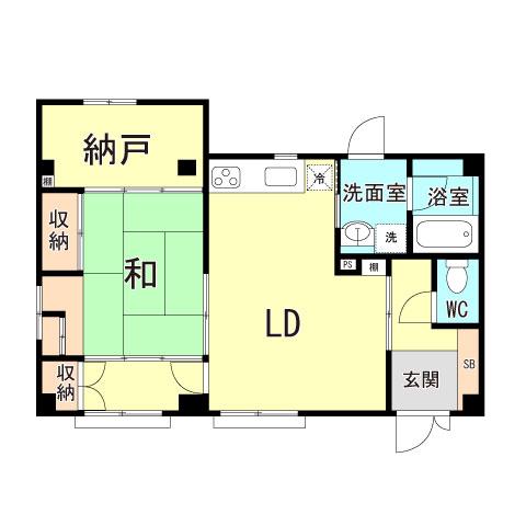ベルガーデン(1LDK/1階)の間取り写真