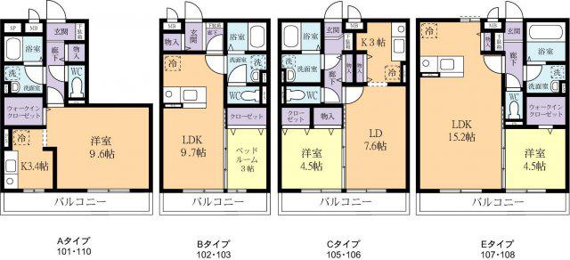 LIGHT STYLEII(1LDK/1階)の間取り写真