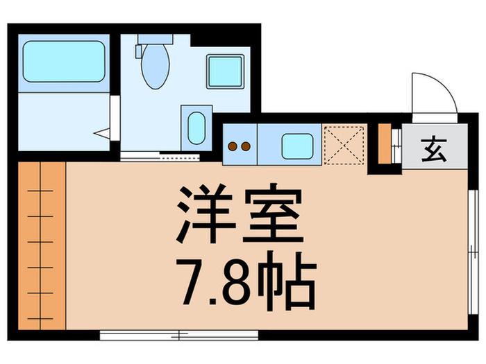 TIER CUBE HIGASHI-KANAGAWA(ワンルーム/4階)の間取り写真