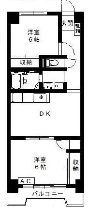 グリーンパレス小泉(2DK/3階)の間取り写真