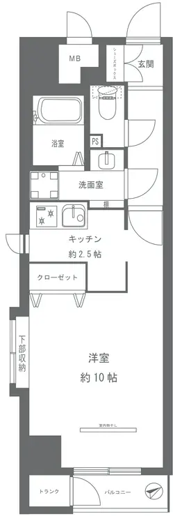 セザール大森山王 4階階 間取り
