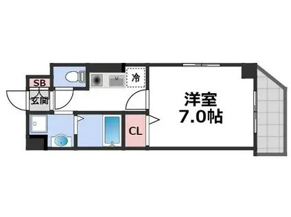 M´プラザ今里弐番館(1K/8階)の間取り写真