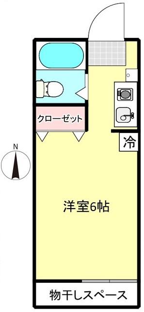 トトロの森(1K/1階)の間取り写真