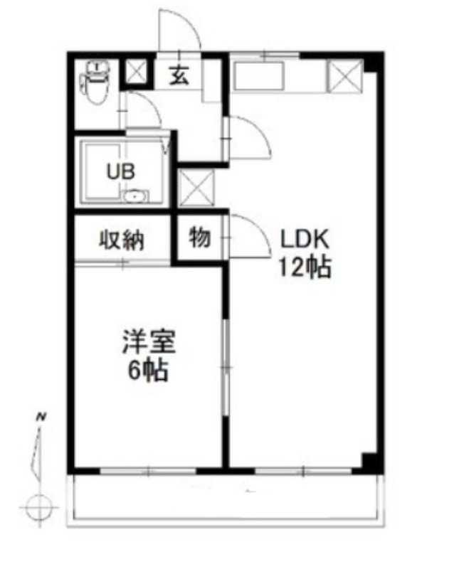 アーバンハイツヒロ(1LDK/1階)の間取り写真