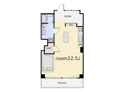 スカイマンション103(ワンルーム/1階)の間取り写真