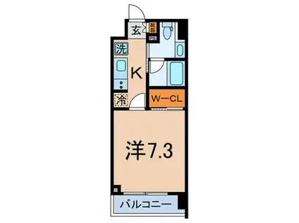 ディームス大塚(1K/9階)の間取り写真