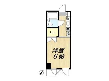 K3レジデンス(ワンルーム/2階)の間取り写真