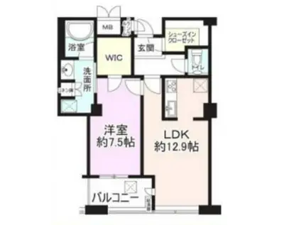 Dグラフォート大阪N.Y.タワーHIGOBASHI(1LDK/24階)の間取り写真