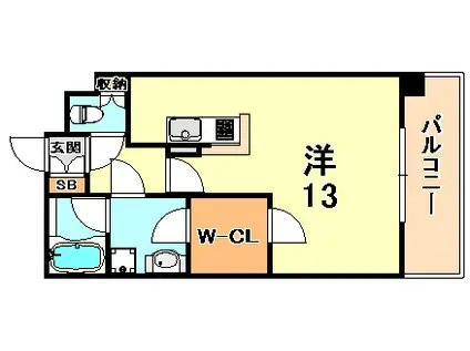 パレス東洋神戸6号館(ワンルーム/3階)の間取り写真