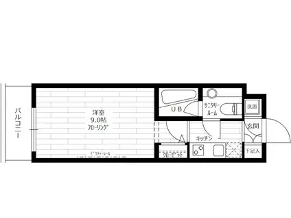ステージグランデ西調布アジールコート(1K/3階)の間取り写真