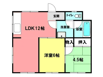 カーサ・ラ・ルーチェ(2LDK/3階)の間取り写真
