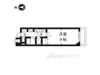 スカイビュー東土川(1K/1階)の間取り写真