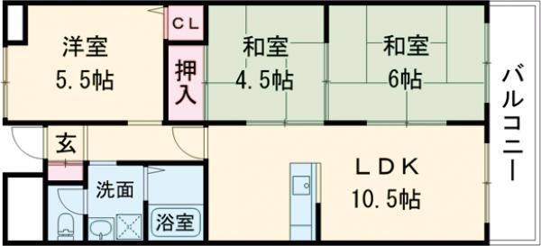 ビューハーモニー(3LDK/3階)の間取り写真