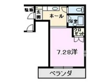 ロマンドール978(1K/2階)の間取り写真