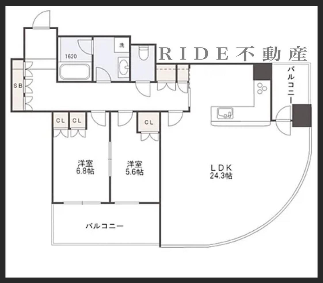 ザ・梅田タワー(2LDK/9階)の間取り写真