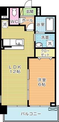 パークサイドヴィラ(1LDK/6階)の間取り写真
