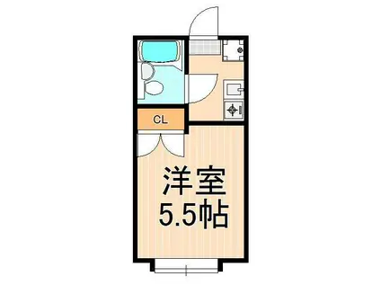 ソフィア佐野A(ワンルーム/2階)の間取り写真