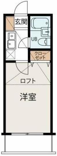 グランドール日野(1K/2階)の間取り写真