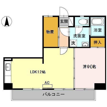 ハイム辻A(1LDK/2階)の間取り写真