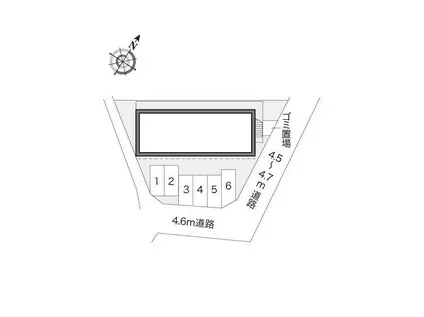 CASA小原台(1K/2階)の間取り写真