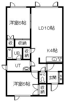 KTハウスA(2LDK/1階)の間取り写真