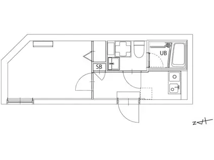 CITY WALK下板橋(1K/4階)の間取り写真