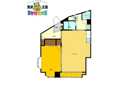 花宮ビル(1LDK/2階)の間取り写真