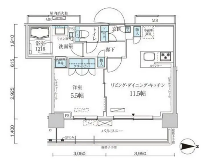 パークアクシス菊川ステーションゲート 6階階 間取り