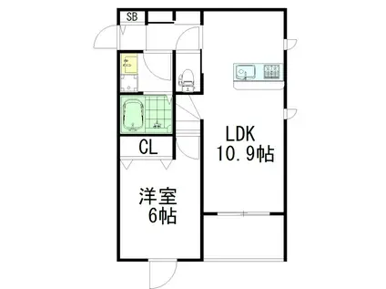 エテルナ(1LDK/2階)の間取り写真
