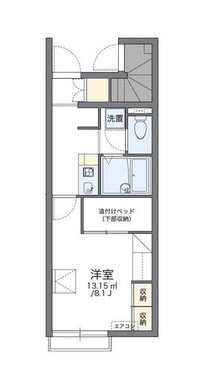 レオパレス藤花(1K/1階)の間取り写真
