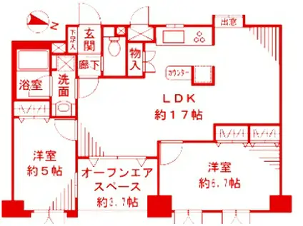 グランシティ横浜西口(3LDK/3階)の間取り写真