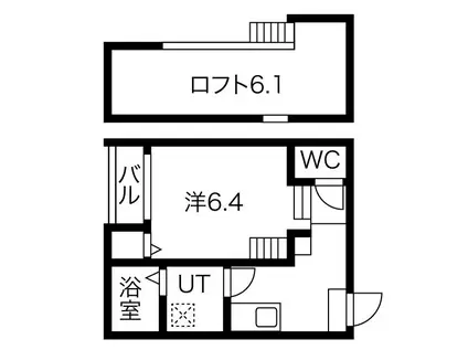 ラ・ネージュ筒井(1K/1階)の間取り写真