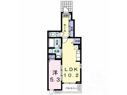 サンシャイン東山 PARTI(1LDK/1階)の間取り写真