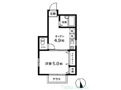 アイ・コーポラス(1K/1階)の間取り写真