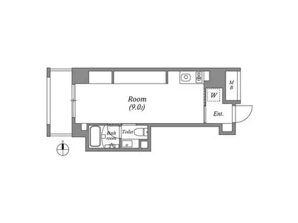 ASTILE秋葉原(ワンルーム/2階)の間取り写真