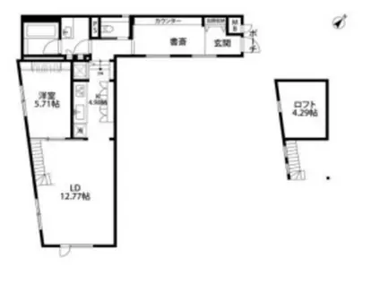 デコール代官山(1LDK/2階)の間取り写真