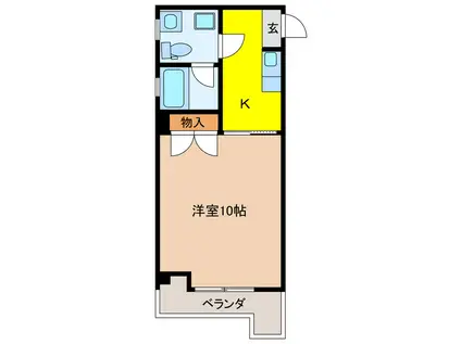 青木ビル 今川町(1K/3階)の間取り写真