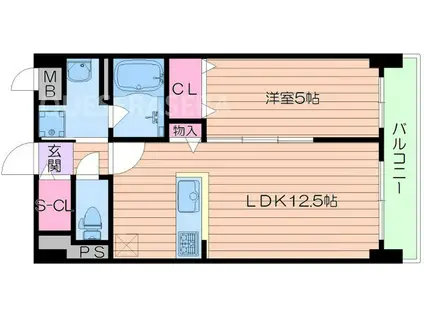 SPLENDOR SMILE(1LDK/5階)の間取り写真