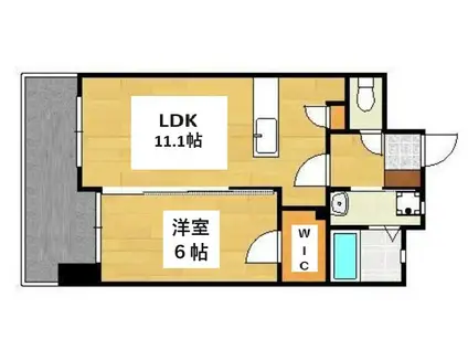 フェルト127(1LDK/10階)の間取り写真