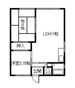 吉田マンションC(2LDK/2階)の間取り写真
